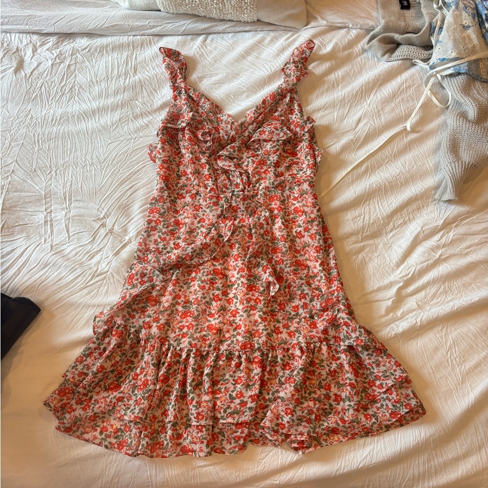 Boutique Floral Ruffle Dress